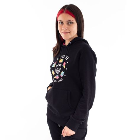 Polerón Hoodie Mujer Spitfire Negro-1