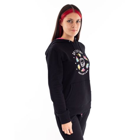 Polerón Hoodie Mujer Spitfire Negro-2
