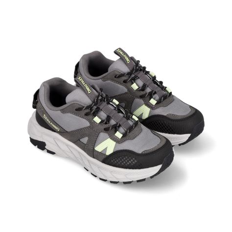 Zapatillas Outdoor Mujer Cliff Gris Negro Spalding-3