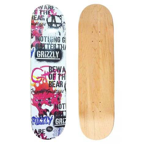Tabla Skate Deck Beware Of The Bear 8.0'' Grizzly Griptape-0