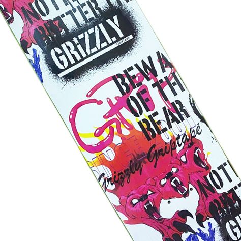 Tabla Skate Deck Beware Of The Bear 8.0'' Grizzly Griptape-1