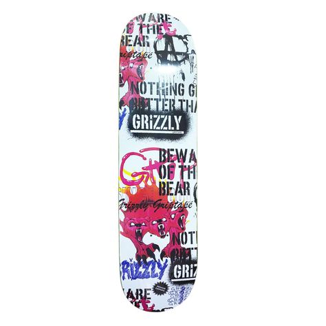 Tabla Skate Deck Beware Of The Bear 8.0'' Grizzly Griptape-2