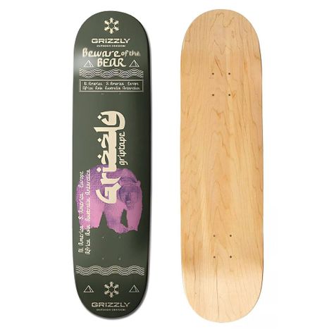 Tabla Skate Deck Grizzly Arabic 8.0'' Grizzly Griptape-0