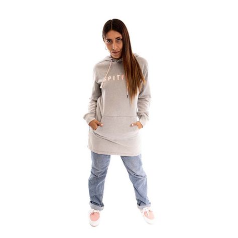 Polerón Hoodie Long Fit Mujer Spitfire Beige-4