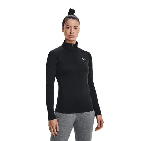 Polerón Primera Capa Mujer UA Tech ™ 1/2 Zip Negro Under Armour-2
