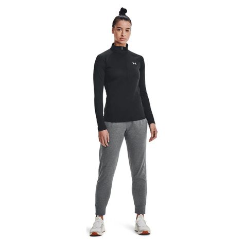 Polerón Primera Capa Mujer UA Tech ™ 1/2 Zip Negro Under Armour-4