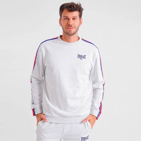 Polerón Hombre Everlast Gris Melange Terry Jab-0