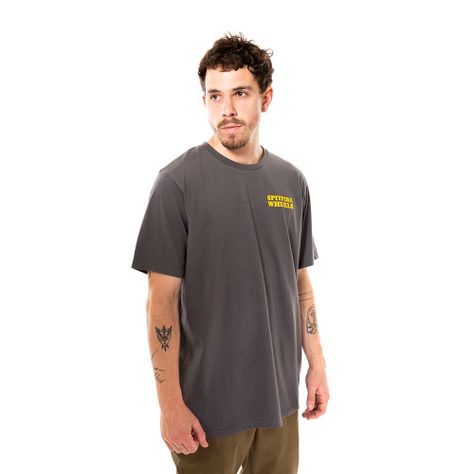 Polera Manga Corta Gris Oscuro Spitfire-1