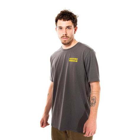 Polera Manga Corta Gris Oscuro Spitfire-2