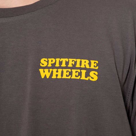 Polera Manga Corta Gris Oscuro Spitfire-5