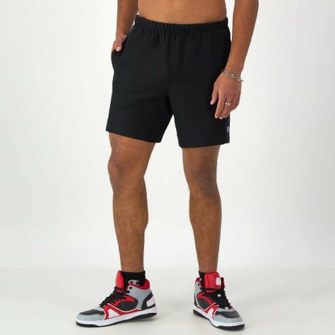 Short Hombre 7'' Negro Reverse Weave Cut Off C Logo Champion-0
