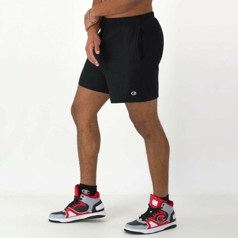 Short Hombre 7'' Negro Reverse Weave Cut Off C Logo Champion-1