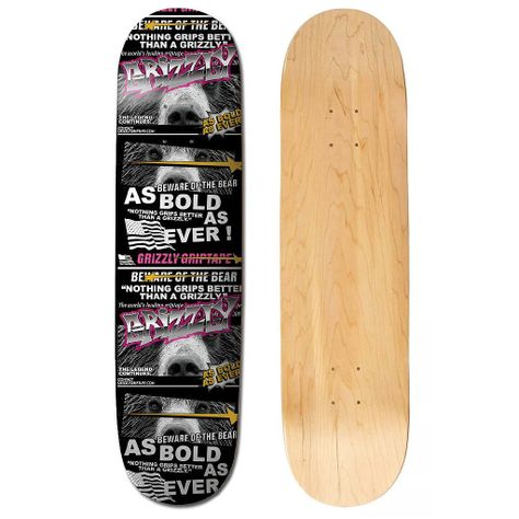 Tabla Skate Deck Grizzly As Bold As Ever 8.0'' Grizzly Griptape-0