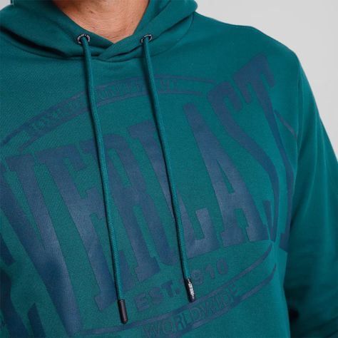 Polerón Hombre Everlast Verde Canguro Fleece Clinch-1