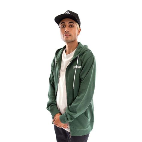 Polerón Full Zipper Hombre Spitfire Verde-1