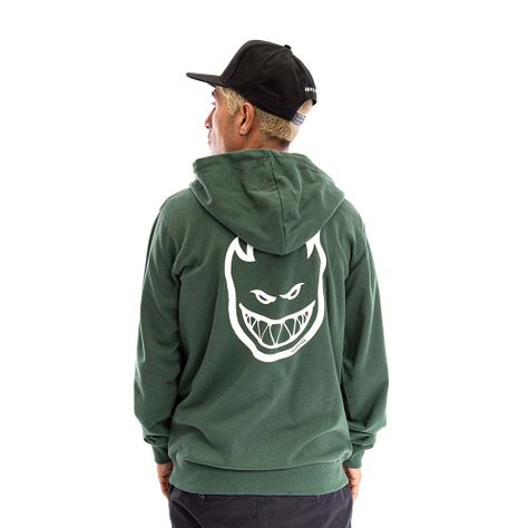 Polerón Full Zipper Hombre Spitfire Verde-3