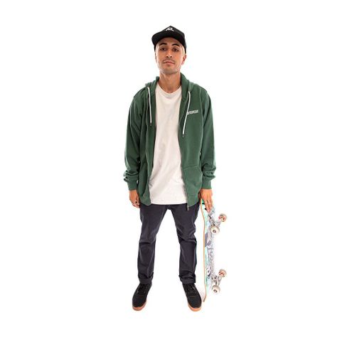 Polerón Full Zipper Hombre Spitfire Verde-7