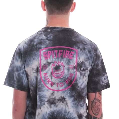 Polera de Manga Corta Tye Dye Negro Bighead Spitfire-1