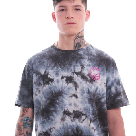 Polera de Manga Corta Tye Dye Negro Bighead Spitfire-2