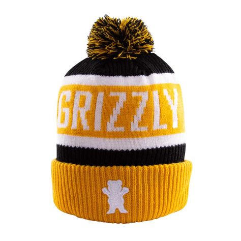 Gorro Beanie Training Season Pom Amarillo Grizzly-0