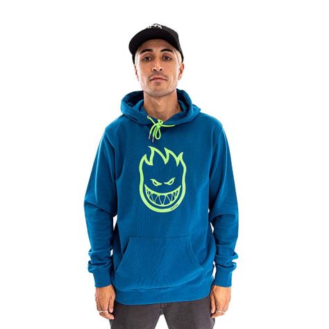 Polerón Hoodie Canguro Hombre Spitfire Azul-0