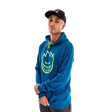 Polerón Hoodie Canguro Hombre Spitfire Azul-1