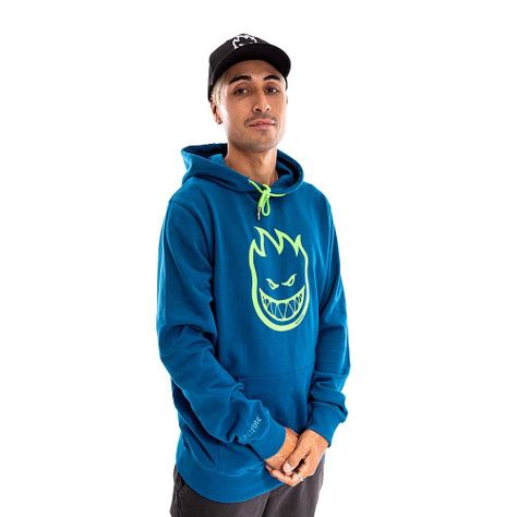Polerón Hoodie Canguro Hombre Spitfire Azul-2