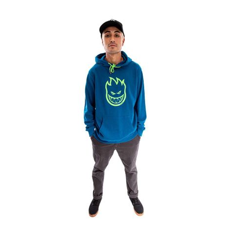Polerón Hoodie Canguro Hombre Spitfire Azul-4