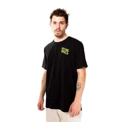 Polera Manga Corta Negro Spitfire-2