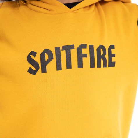 Polerón Hoodie Niño Spitfire Negro Amarillo-2