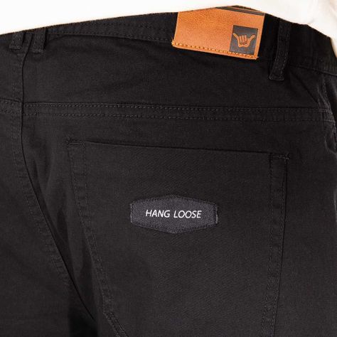 Pantalon Washed Hombre Negro Hang Loose-4