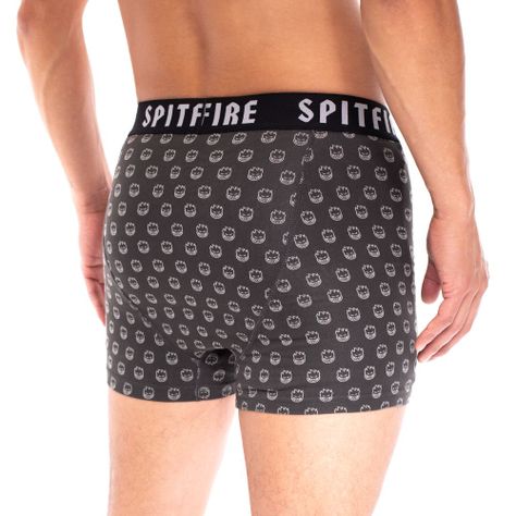 Pack 2 Boxer Hombre Print Gris Negro Spitfire-2