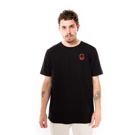 Polera Manga Corta Negro Vortex Spitfire-0