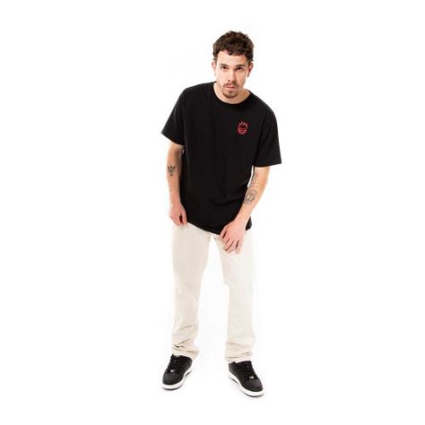 Polera Manga Corta Negro Vortex Spitfire-6