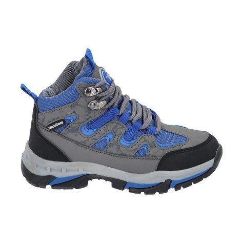 Zapato Infantil Outdoor Alto Azul Gris Manquehue Blacksheep-0