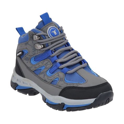 Zapato Infantil Outdoor Alto Azul Gris Manquehue Blacksheep-1