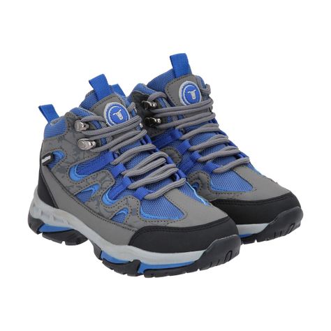 Zapato Infantil Outdoor Alto Azul Gris Manquehue Blacksheep-2