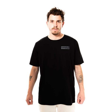 Polera Manga Corta Negro Wheels Spitfire-0
