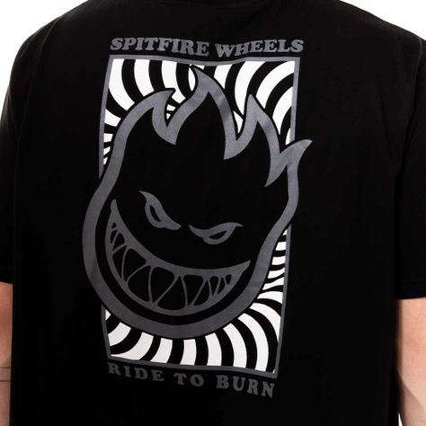 Polera Manga Corta Negro Wheels Spitfire-4