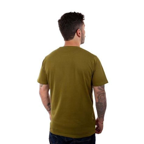 Polera Manga Corta Hombre Minilogo Verde Musgo Hang Loose-2