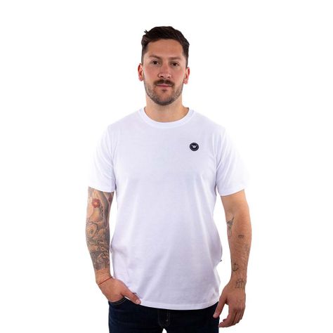 Polera Manga Corta Hombre Logolabel Blanco Hang Loose-0