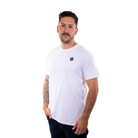 Polera Manga Corta Hombre Logolabel Blanco Hang Loose-4