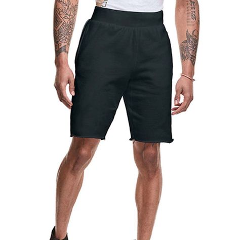 Short Hombre 7'' Negro Reverse Weave Cut Off Champion-0
