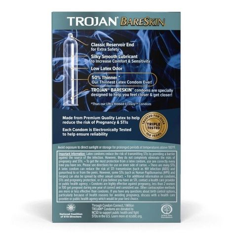 Condones Bareskin Trojan 10 Un-1