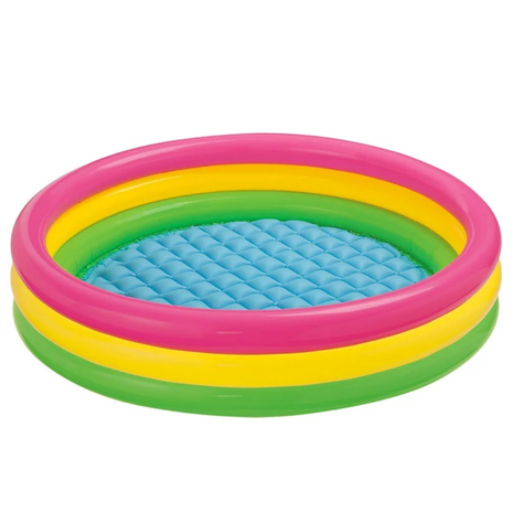 PISCINA INFLABLE 3 ANILLOS COLORES 114 CM-0