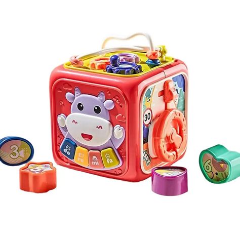 CUBO DE ACTIVIDADES COGNITIVAS PARA BEBE ROJO-0