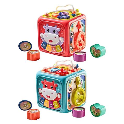 CUBO DE ACTIVIDADES COGNITIVAS PARA BEBE ROJO-1