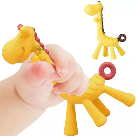MORDEDOR DE SILICONA PARA BEBE JIRAFA-1