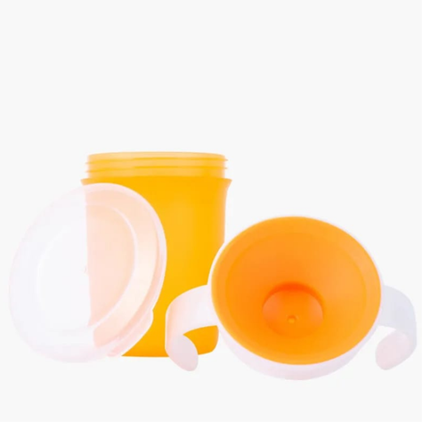 VASO ANTIDERRAME 360 CON ASAS 270ML NARANJA-1