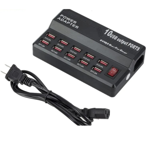 CARGADOR MULTIPUERTOS USB 10 ENTRADAS 3.5 A-0